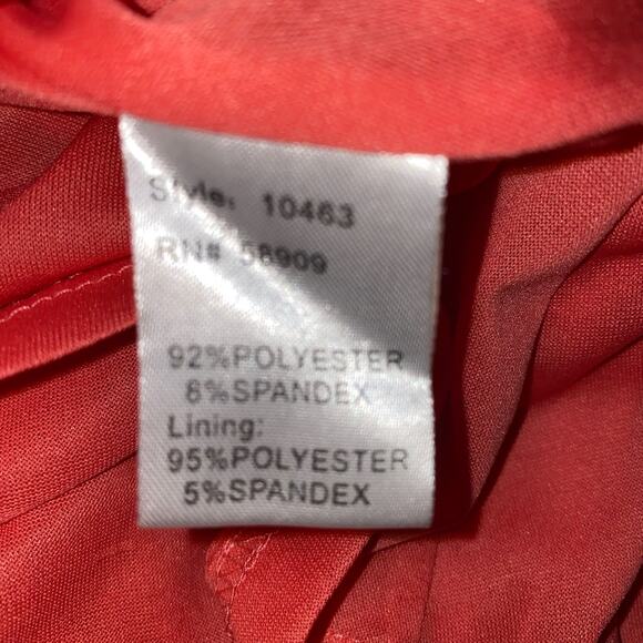 Gibson Latimer Sleeveless Fit & Flare Split Neck Mini Dress Orange Size Small - Picture 5 of 7